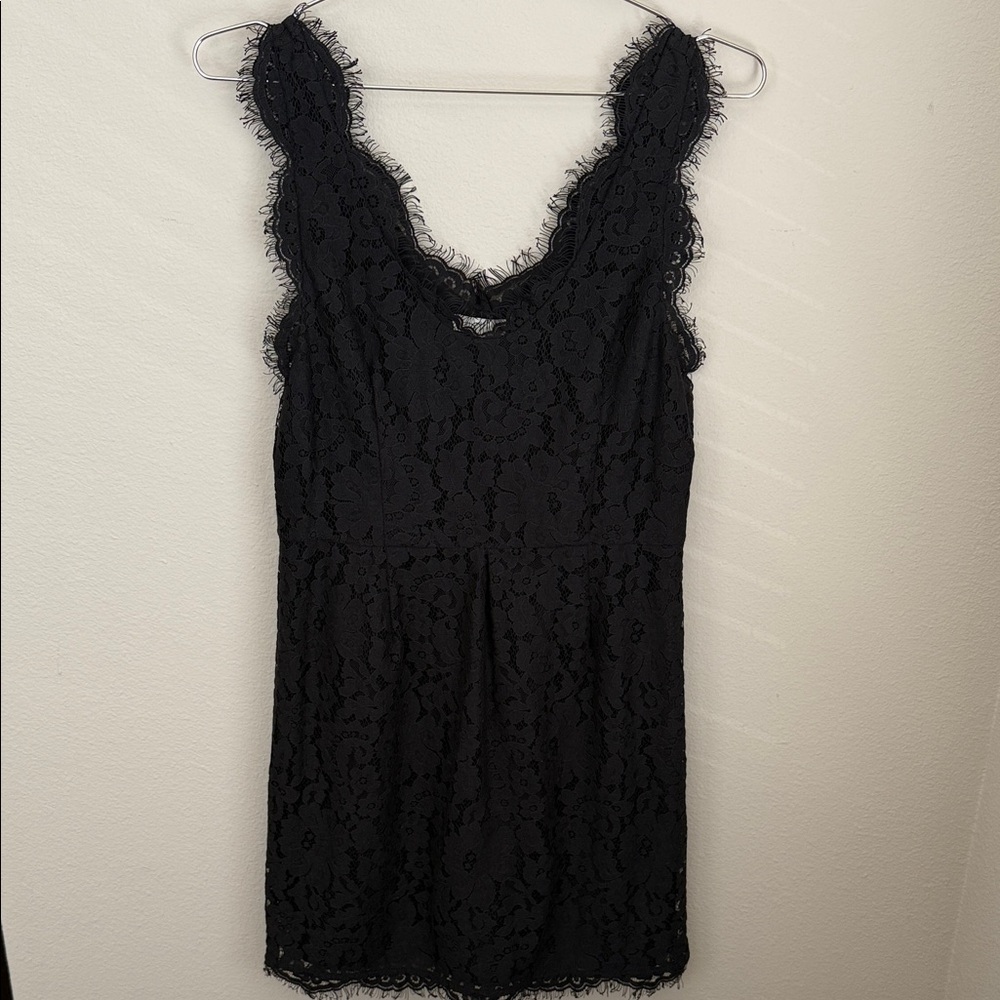 Joie Black Lace Sleeveless Cocktail Dress